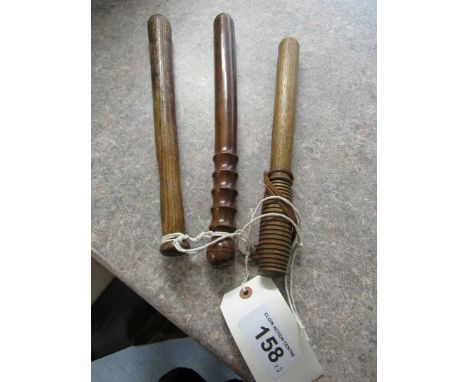  Sale Item:    3 TRUNCHEONS   Vat Status:   No Vat   Buyers Premium:  This lot is subject to a Buyers Premium of 15% + Vat @ 
