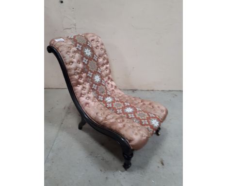  Sale Item:    EBONISED NURSING CHAIR (AF)   Vat Status:   No Vat   Buyers Premium:  This lot is subject to a Buyers Premium 