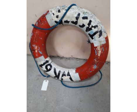 Sale Item:    LIFEBUOY   Vat Status:   No Vat   Buyers Premium:  This lot is subject to a Buyers Premium of 15% + Vat @ 20% 