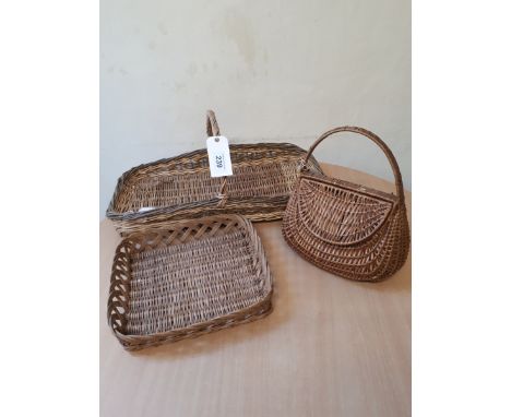  Sale Item:    VARIOUS CANEWORK BASKETS   Vat Status:   No Vat   Buyers Premium:  This lot is subject to a Buyers Premium of 