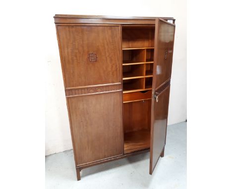  Sale Item:    MAHOGANY WARDROBE WITH FITTED INTERIOR (AF)  Vat Status:   No Vat   Buyers Premium:  This lot is subject to a 