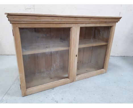  Sale Item:    PINE CUPBOARD WITH GLAZED DOORS (AF)  Vat Status:   No Vat   Buyers Premium:  This lot is subject to a Buyers 