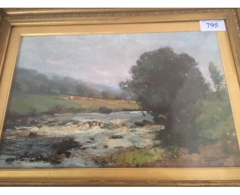  Sale Item:    OIL PAINTING BY ARCHIBALD KAY ON THE LENNIE  Vat Status:   No Vat   Buyers Premium:  This lot is subject to a 