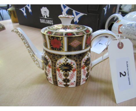  Sale Item:    ROYAL CROWN DERBY TEAPOT   Vat Status:   No Vat   Buyers Premium:  This lot is subject to a Buyers Premium of 