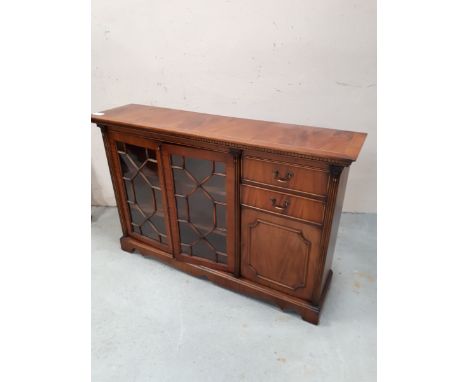  Sale Item:    YEW WOOD BOOKCASE CABINET (AF)   Vat Status:   No Vat   Buyers Premium:  This lot is subject to a Buyers Premi