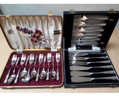  Sale Item:    2 CASED SETS EP CUTLERY   Vat Status:   No Vat   Buyers Premium:  This lot is subject to a Buyers Premium of 1