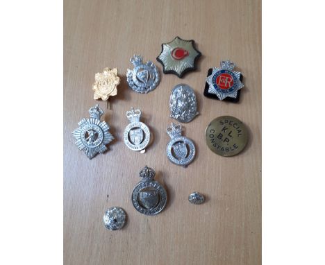  Sale Item:    VARIOUS POLICE & SPECIAL CONSTABLE CAP BADGES  Vat Status:   No Vat   Buyers Premium:  This lot is subject to 