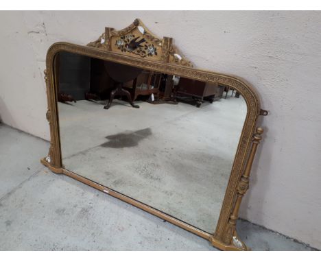  Sale Item:    GILT OVERMANTLE WITH GOLD FINCH   Vat Status:   No Vat   Buyers Premium:  This lot is subject to a Buyers Prem