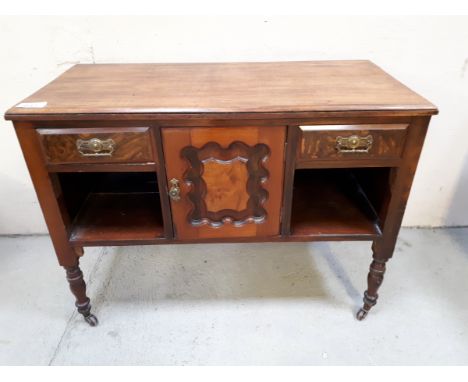  Sale Item:    MAHOGANY & WALNUT CABINET (AF)   Vat Status:   No Vat   Buyers Premium:  This lot is subject to a Buyers Premi