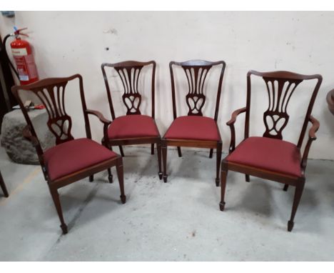  Sale Item:    SET OF 8 MAHOGANY D R CHAIRS (INCLUDING 2 CARVERS)  Vat Status:   No Vat   Buyers Premium:  This lot is subjec