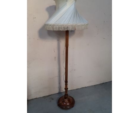 Sale Item:    STANDARD LAMP WITH REEDED COLUMN   Vat Status:   No Vat   Buyers Premium:  This lot is subject to a Buyers Pre