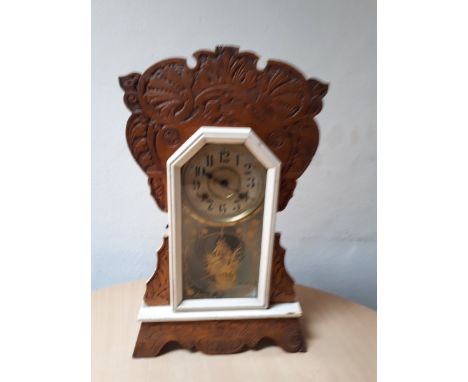  Sale Item:    OAK GINGERBREAD CLOCK (AF)   Vat Status:   No Vat   Buyers Premium:  This lot is subject to a Buyers Premium o