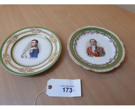  Sale Item:    2 X 19TH CENTURY PLATES NAPOLEON & MARECHAL LEFEBURE  Vat Status:   No Vat   Buyers Premium:  This lot is subj