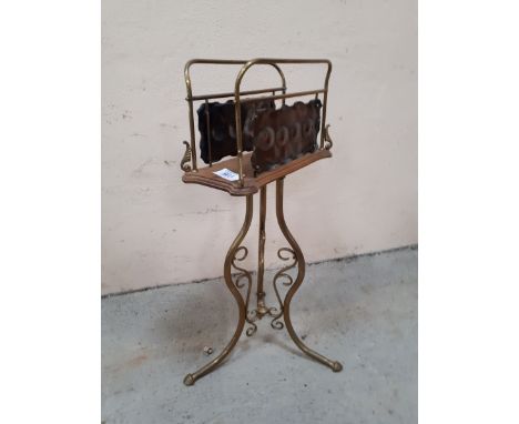  Sale Item:    ARTS & CRAFTS BRASS MAG RACK   Vat Status:   No Vat   Buyers Premium:  This lot is subject to a Buyers Premium