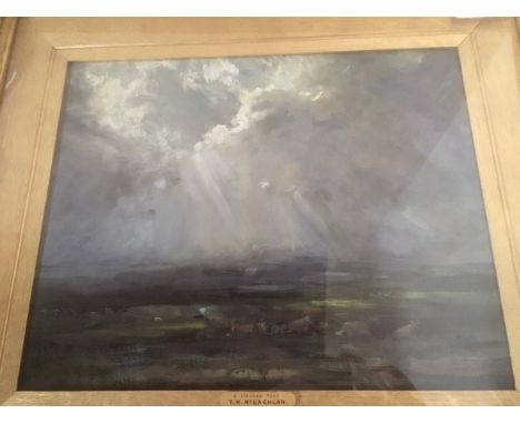  Sale Item:    OIL PAINTING BY T H MCLACHLAN A CLOUDED MOON  Vat Status:   No Vat   Buyers Premium:  This lot is subject to a