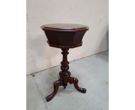  Sale Item:    19TH CENTURY MAHOGANY TEAPOY(AF)   Vat Status:   No Vat   Buyers Premium:  This lot is subject to a Buyers Pre