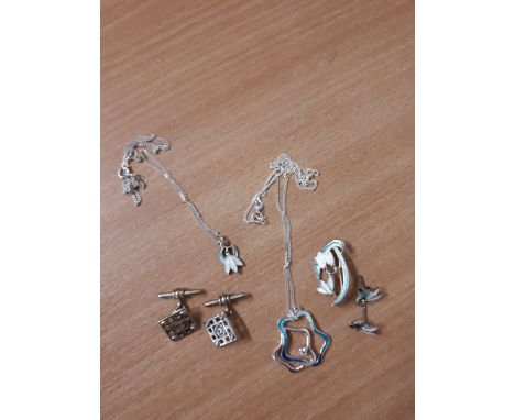  Sale Item:    R MACKINTOSH STYLE CUFF LINKS S FLEET PENDANTS BROOCH EARRINGS  Vat Status:   No Vat   Buyers Premium:  This l
