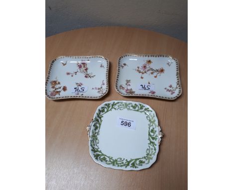  Sale Item:    3 PLATES LIMOGES & CROWN DERBY   Vat Status:   No Vat   Buyers Premium:  This lot is subject to a Buyers Premi