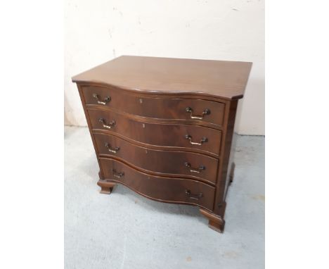  Sale Item:    MAHOGANY BOW FRONT CHEST DRAWERS   Vat Status:   No Vat   Buyers Premium:  This lot is subject to a Buyers Pre