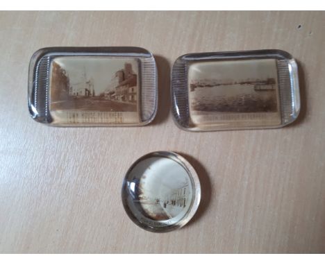  Sale Item:    BOX 3 EDWARDIAN PAPERWEIGHTS PETERHEAD & BANCHORY  Vat Status:   No Vat   Buyers Premium:  This lot is subject