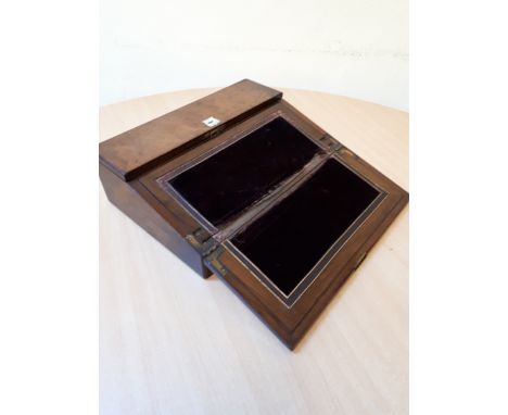 Sale Item:    BURR WALNUT WRITING SLOPE PARKINS & GOTTO LONDON  Vat Status:   No Vat   Buyers Premium:  This lot is subject 