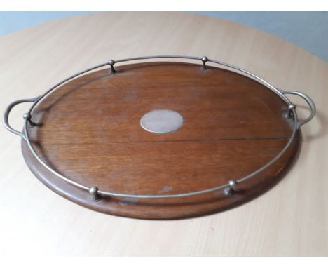  Sale Item:    OAK OVAL GALLERIED TRAY (AF)   Vat Status:   No Vat   Buyers Premium:  This lot is subject to a Buyers Premium