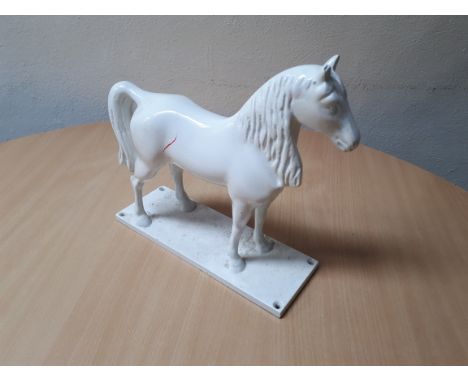  Sale Item:    CAST METAL WHITE HORSE 29 CMS (AF)  Vat Status:   No Vat   Buyers Premium:  This lot is subject to a Buyers Pr
