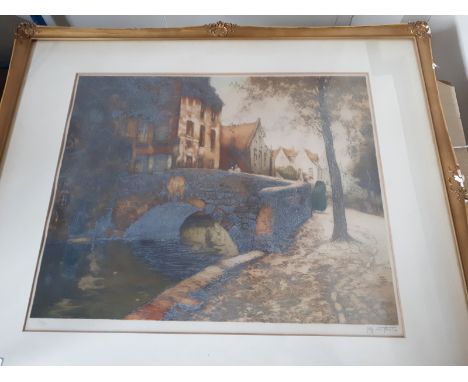  Sale Item:    PRINT OF BUILDINGS & BRIDGE ALF VAN NESTA (AF)  Vat Status:   No Vat   Buyers Premium:  This lot is subject to