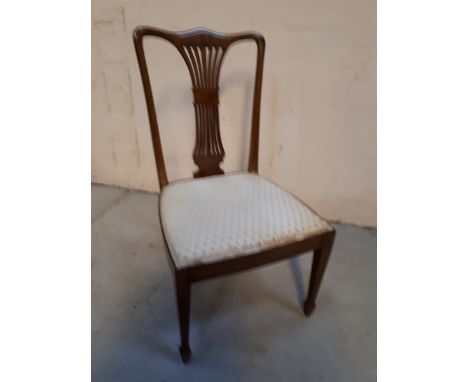  Sale Item:    MAHOGANY INLAID CHAIR (AF)   Vat Status:   No Vat   Buyers Premium:  This lot is subject to a Buyers Premium o