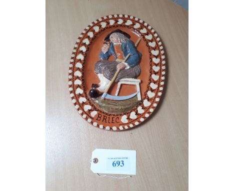  Sale Item:    FRENCH POTTERY PLAQUE WWI BRIEC (AF) 39CMS X 30CMS  Vat Status:   No Vat   Buyers Premium:  This lot is subjec