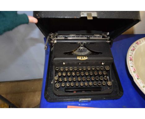 Cased Royal typewriter