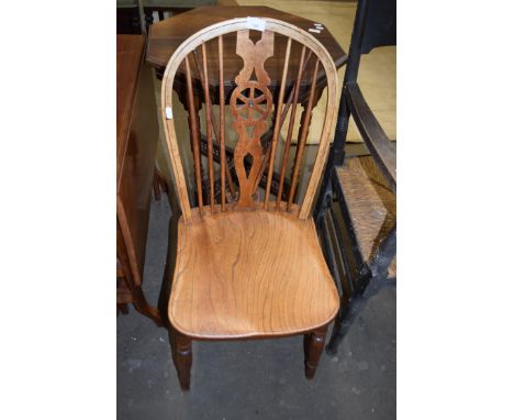 Elm seated stick back chair
