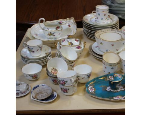 A quantity of decorative ceramics and glassware to include a Wedgwood 'Camellia' part tea service, other part services etc