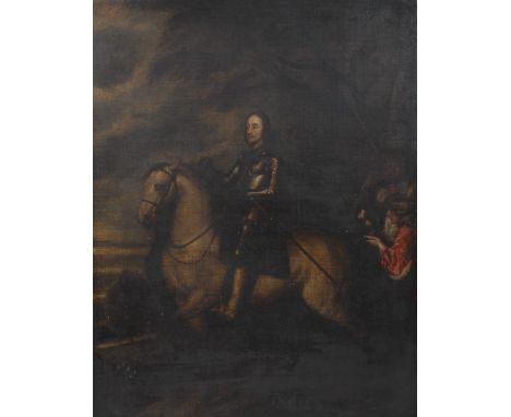 After Sir Anthony Vandyck (18th century)The Equestrian Portrait of Charles Ioil on canvas, 65cm x 50cm 