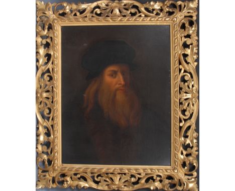 *Please note this is a Grand Tour copy of the portrait of Leonardo da Vinci* Continental School (19th century)Portrait of a B