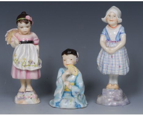 A Royal Worcester figure, Holland, modelled by F G Doughty, 14.5cm high, model number 3074;  others, Japan, 3072;  Spain, 307