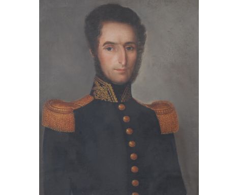 Continental School (early 19th century)Portrait of a Naval Officer, half-length, wearing uniformoil on canvas, 66cm x 54cmThe