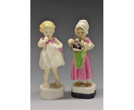 A Royal Worcester figure, Only Me, modelled by F.G. Doughty, 15.5cm high, printed crown and circle mark in black, model no.32