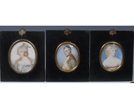 English School, early 19th century, a portrait miniature, Napoleon, in uniform, on ivory, oval, 7cm, ebonised frame, acorn su