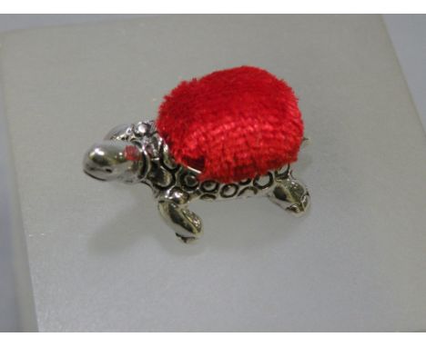 Silver Tortoise Pin Cushion