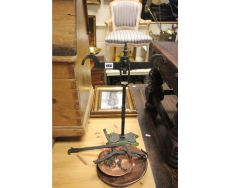 Set of Vintage Copper & Iron Swing Scales