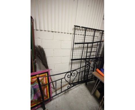 Contemporary Black Metal Double Bedstead