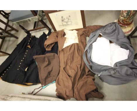 Group of Re-Enactment Clothing including 16th / 17th Style Cloak and Hood, Policeman's Cloak, etc
