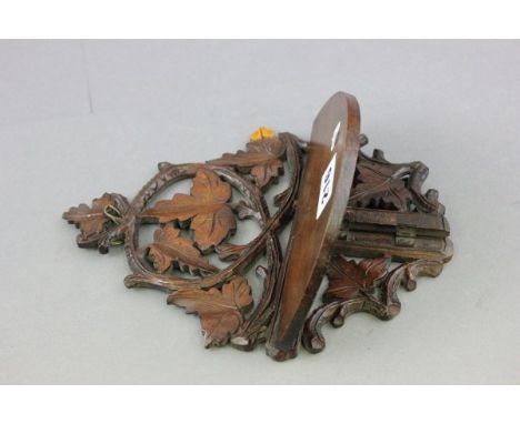 Black Forest Oak Leaf Decorated Clock Bracket 