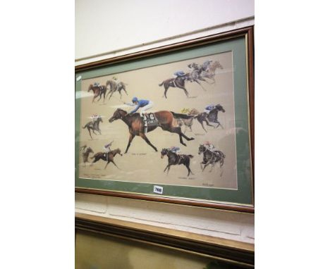 Framed and Glazed N W Brunyee Print of Frankie's Magnificent Seven'