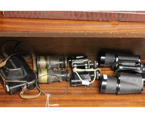 Super Zenith Set of Binoculars and Two Others plus a Rank Mamiya Camera