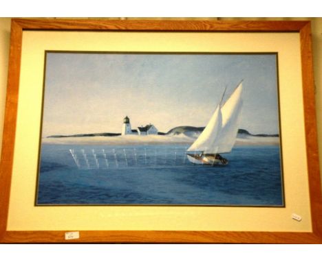 David Marrian, a Marine Studio Print of Sailboats signed and number together with another