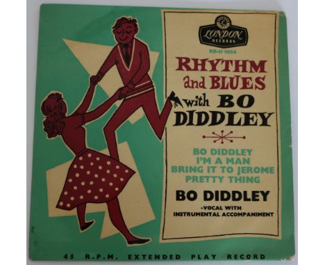 BO DIDDLEY - RHYTHM & BLUES WITH... - A clean copy of another UK 1st release from the talents of Bob Diddley (maroon/gold tri