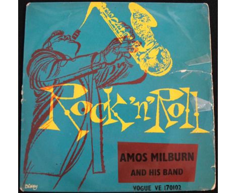 AMOS MILBURN AND HIS BAND - ROCK 'N' ROLL - A spectacular rare Vogue EP featuring the shakin' R&B stylings of Amos Milburn An