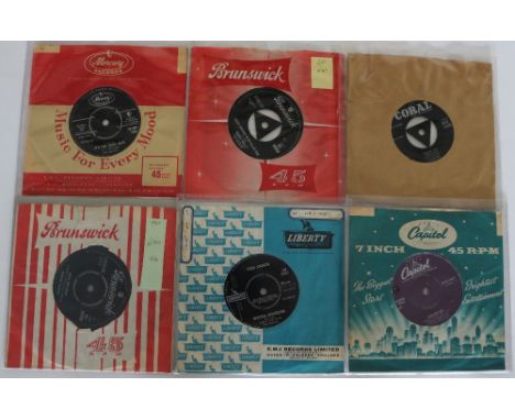 R&R RARITIES - Super selection of 6 x early UK 7" 45s. Titles are Gene Vincent And His Blue Caps - Bluejean Bop (45-CL 14637 